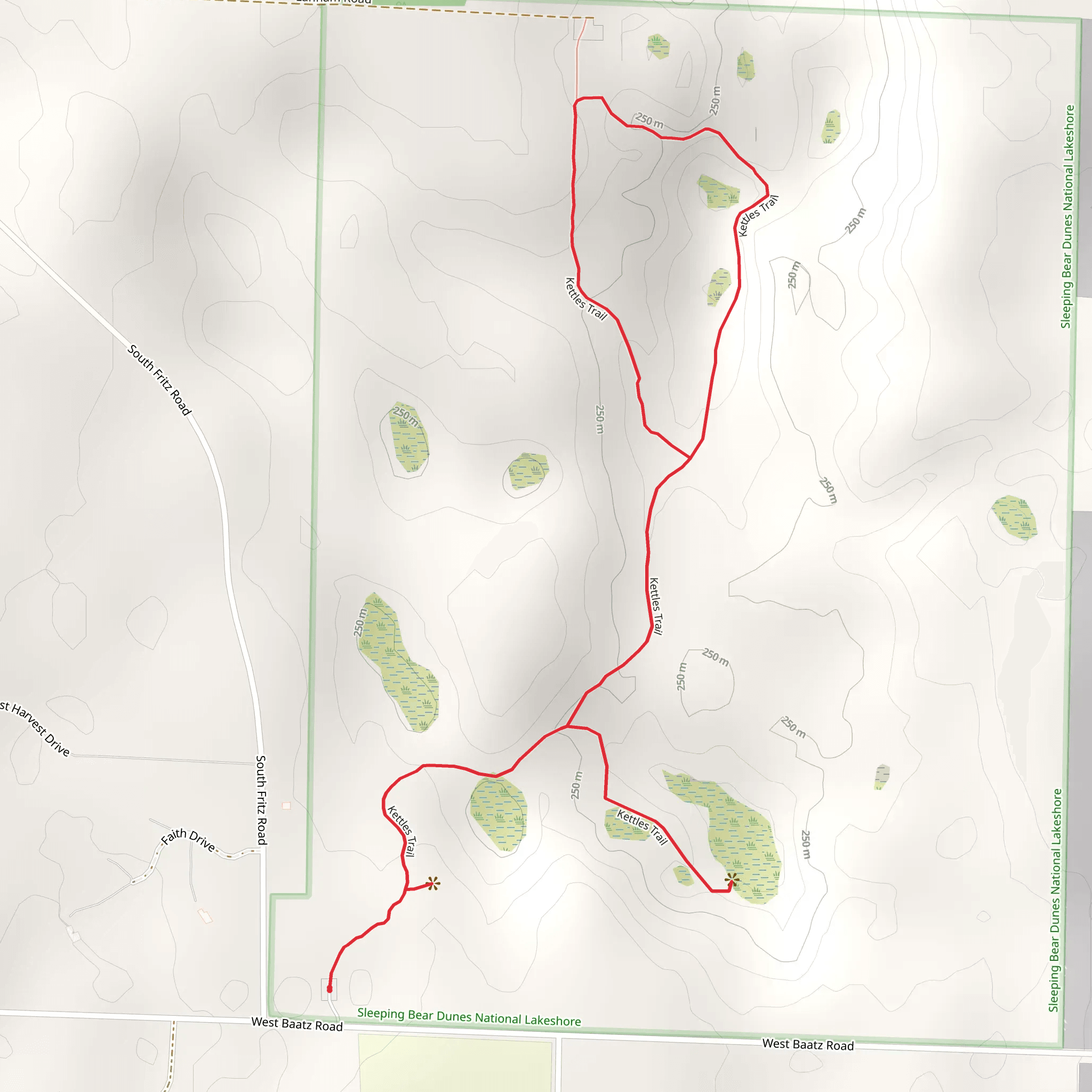 Kettles Loop Trail mobile static map