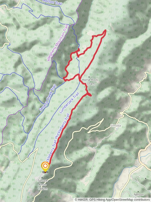 Huckleberry Trail, Seneca Creek and Lumberjack Loop Trail