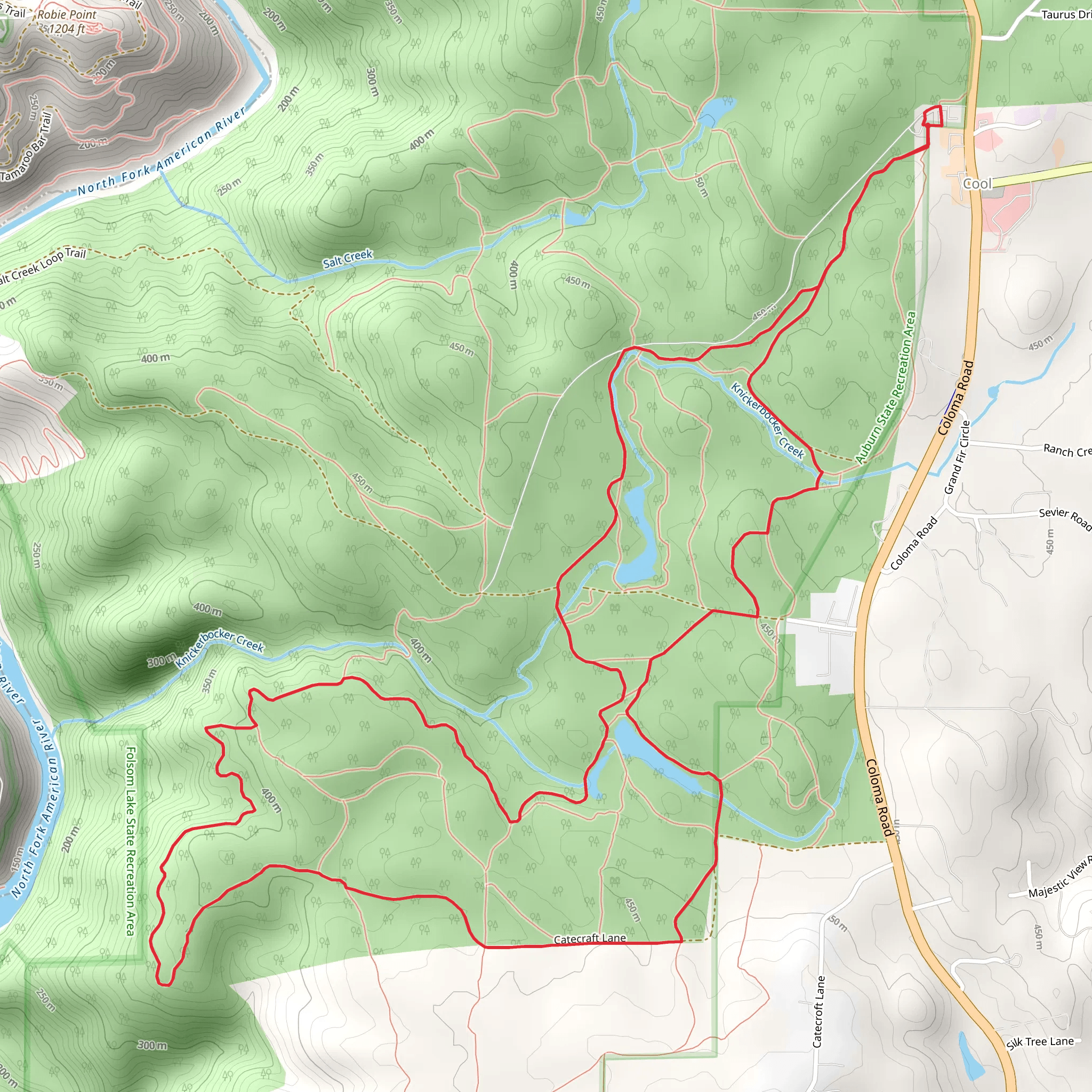 Knickerbocker Creek Loop Trail mobile static map