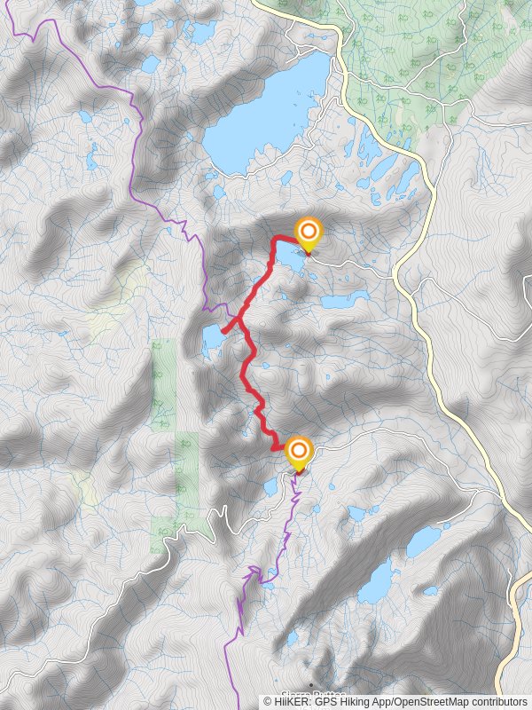 Upper Salmon Lake, Deer Lake and Pacific Crest Trail