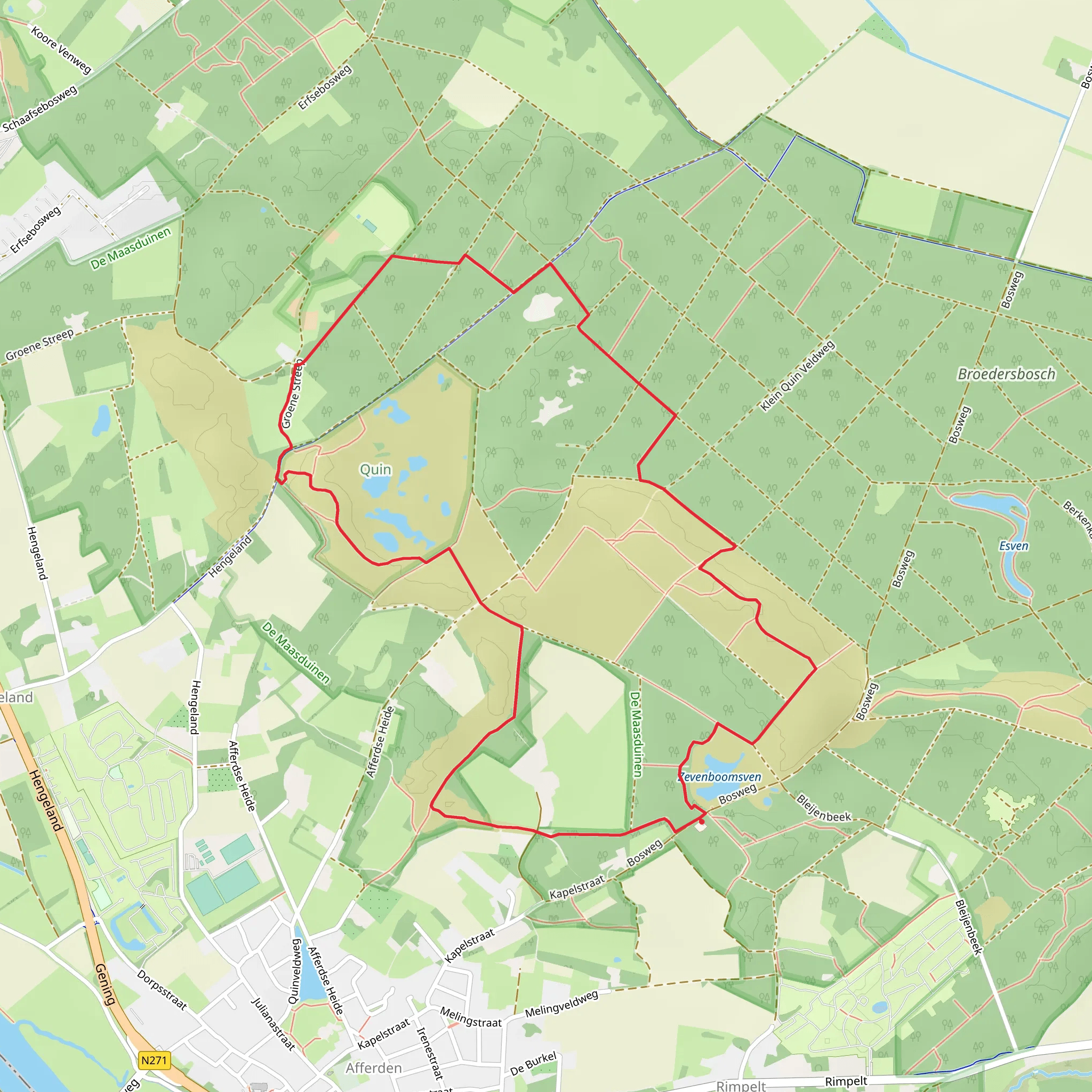 Zevenboomsven, Quin and Dal Mambre Loop mobile static map
