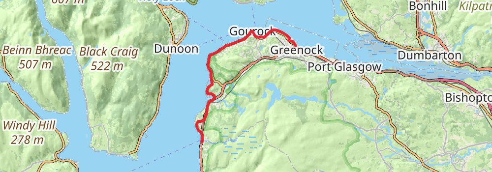 Clyde Coastal Path stage 3 Map