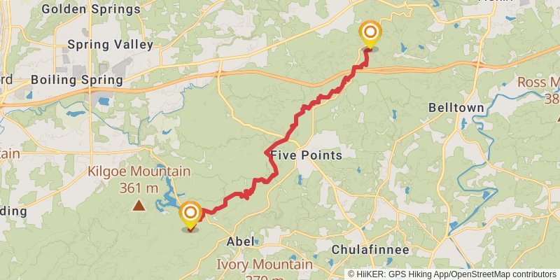 Great Eastern Trail (Incomplete) stage 28 Map