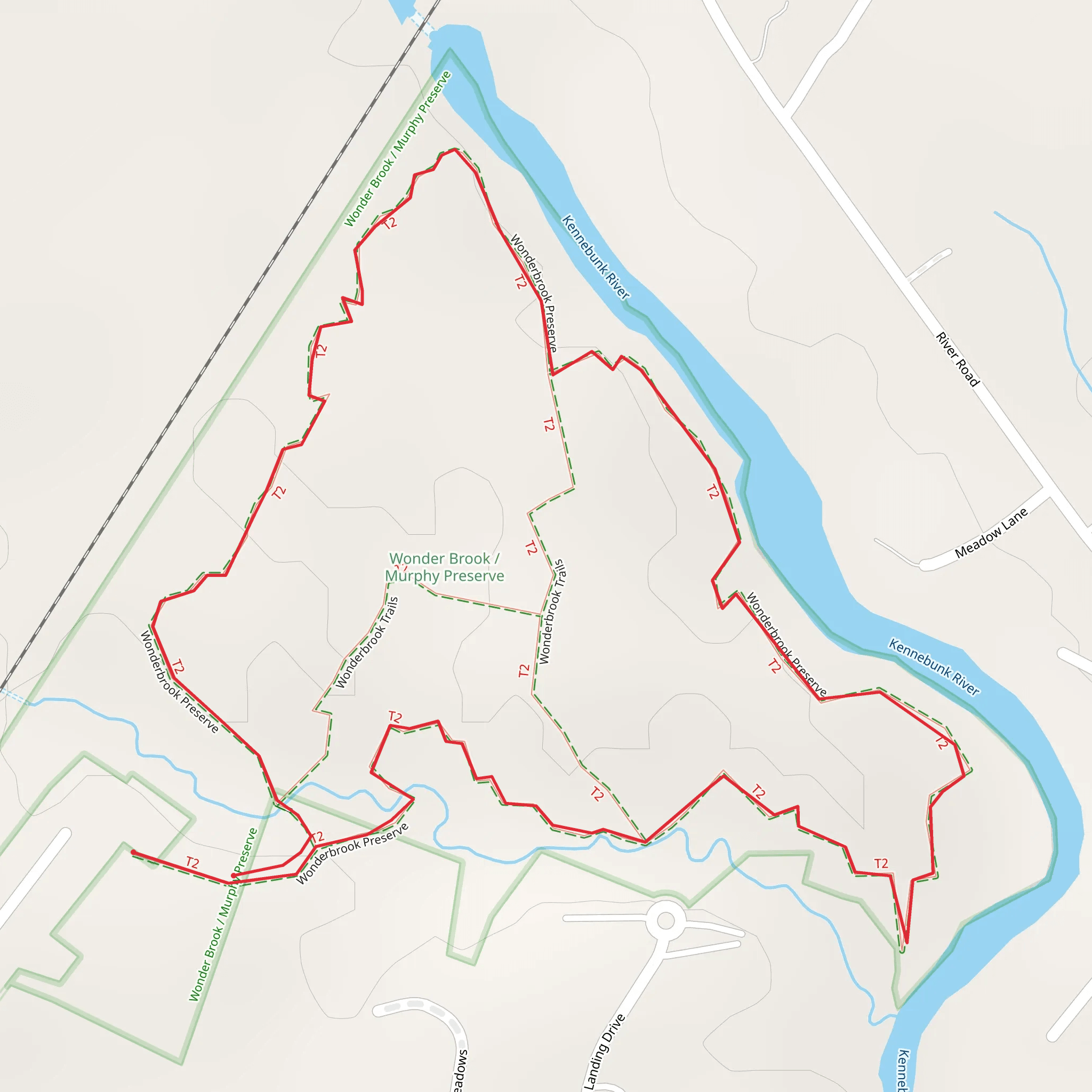 Kennebunk River via Wonderbrook Trail Loop mobile static map