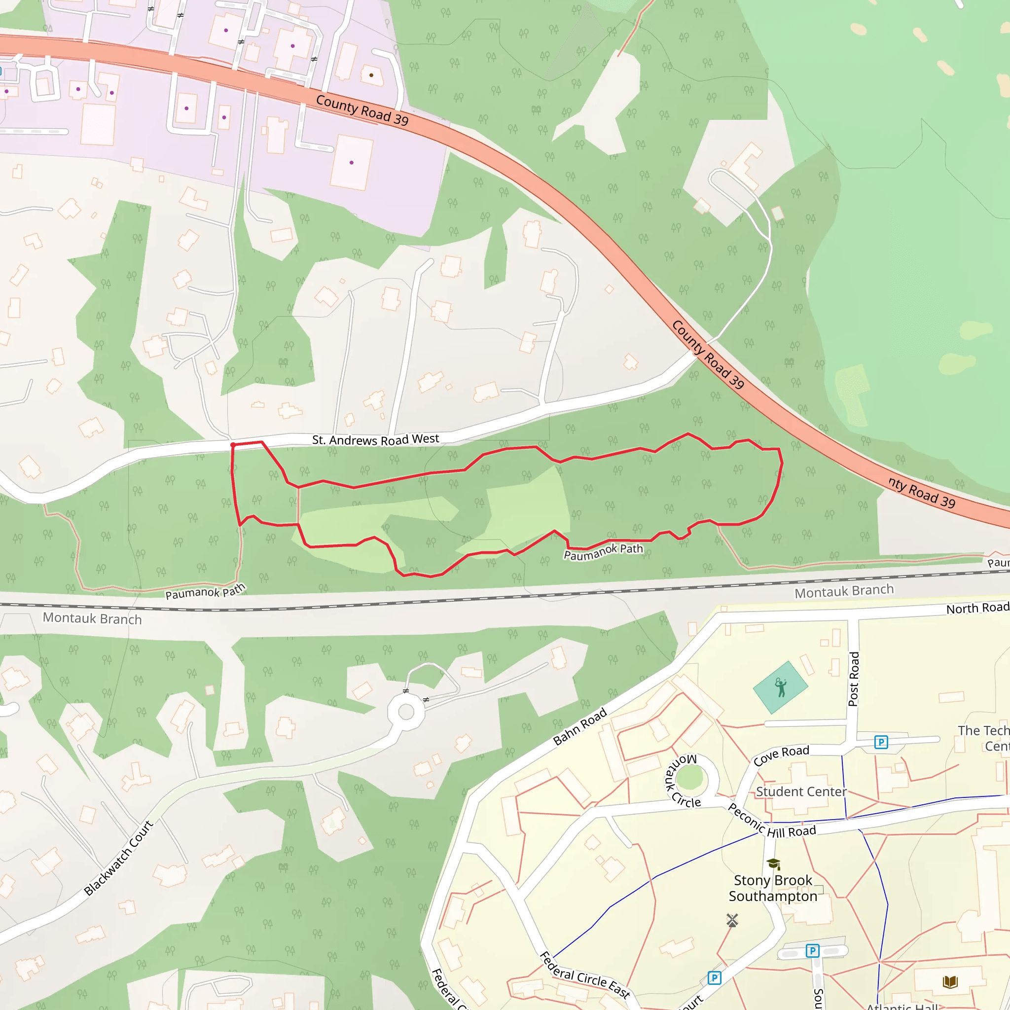 Shinnecock Hills Golf Club - Paumanok Path Loop Trail mobile static map