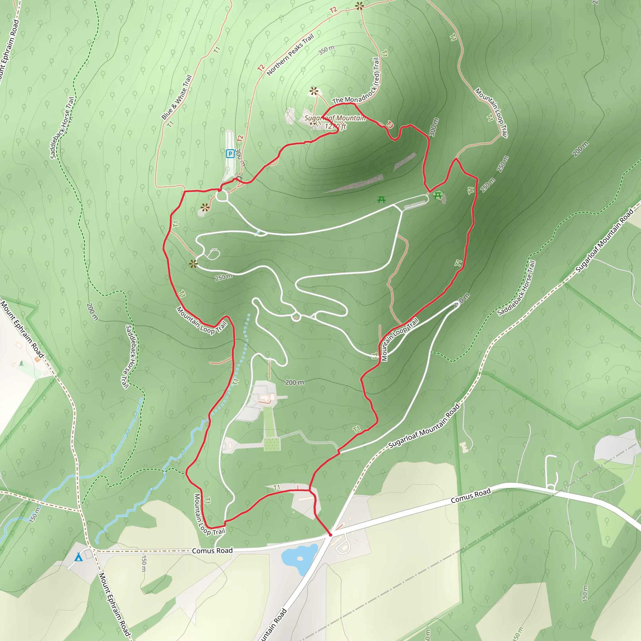 Sugarloaf Mountain Loop from Stronghold mobile static map
