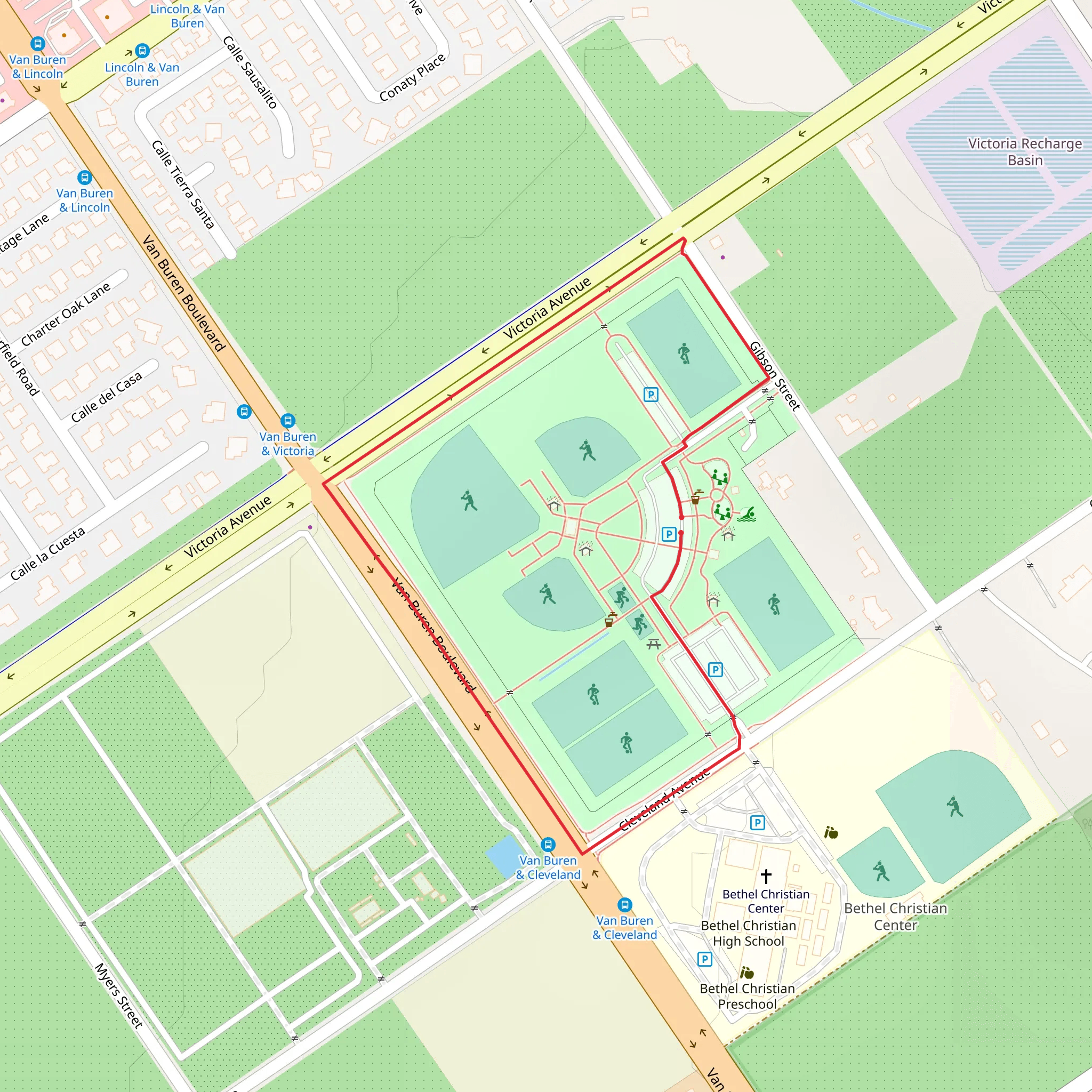 Arlington Heights Sports Park Loop mobile static map