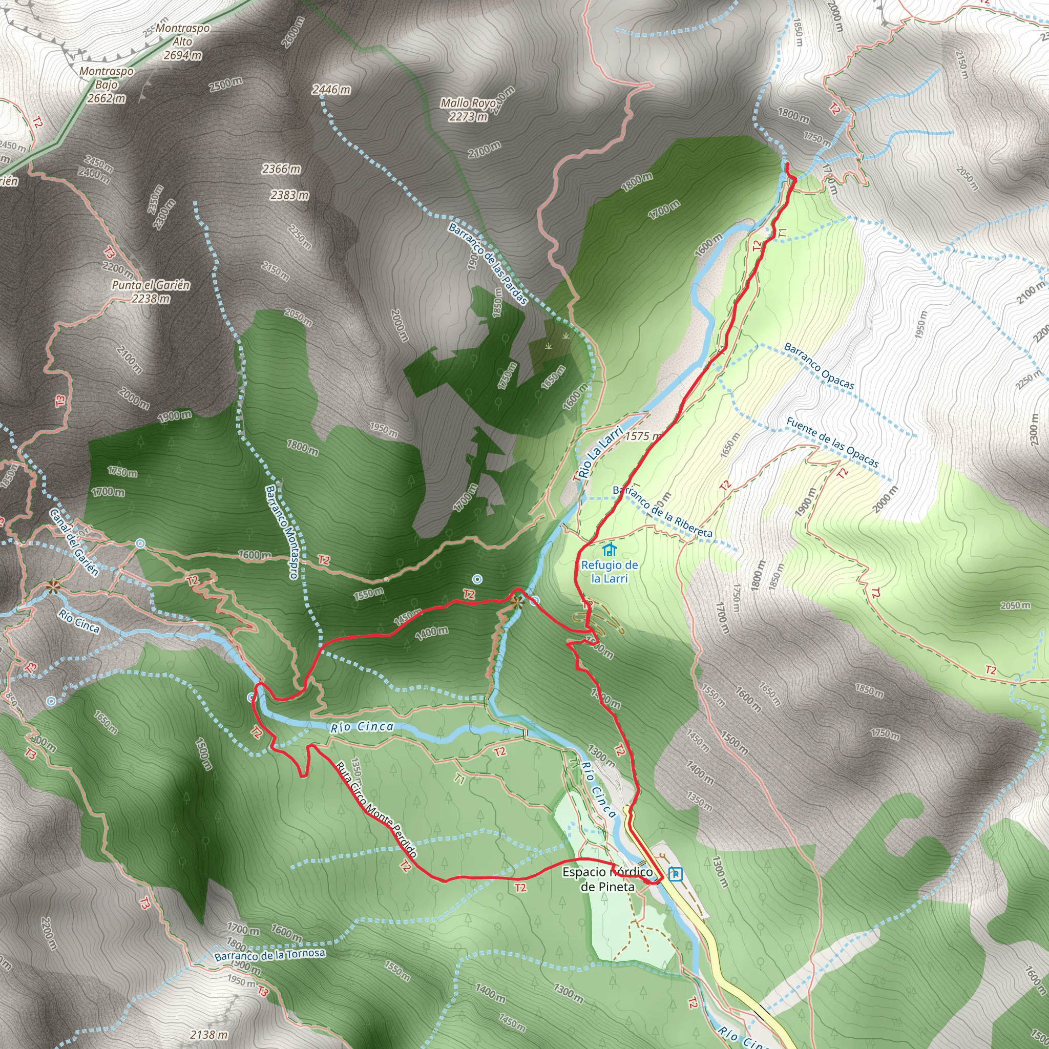 Circo Monte Perdido - Cascada de La Larri mobile static map