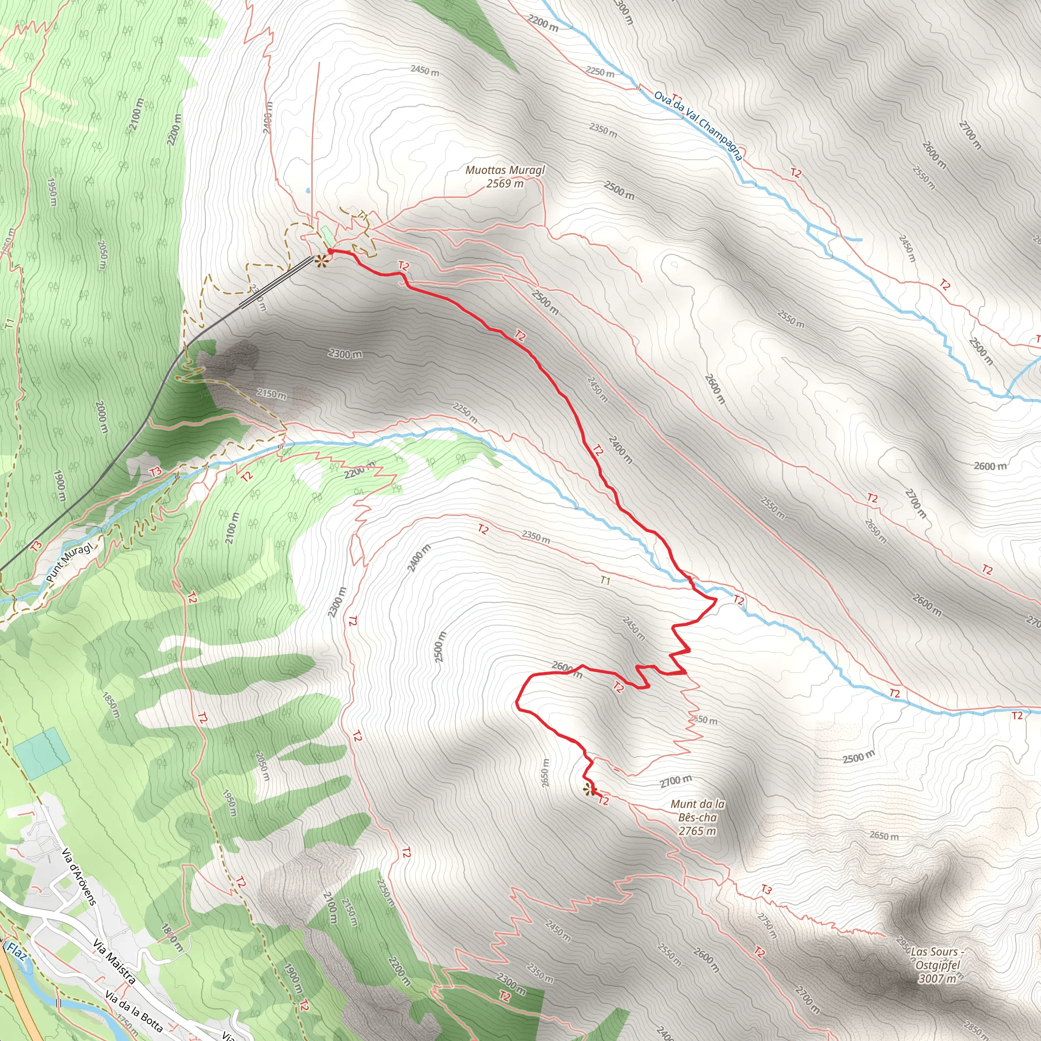 Segantini Hut mobile static map