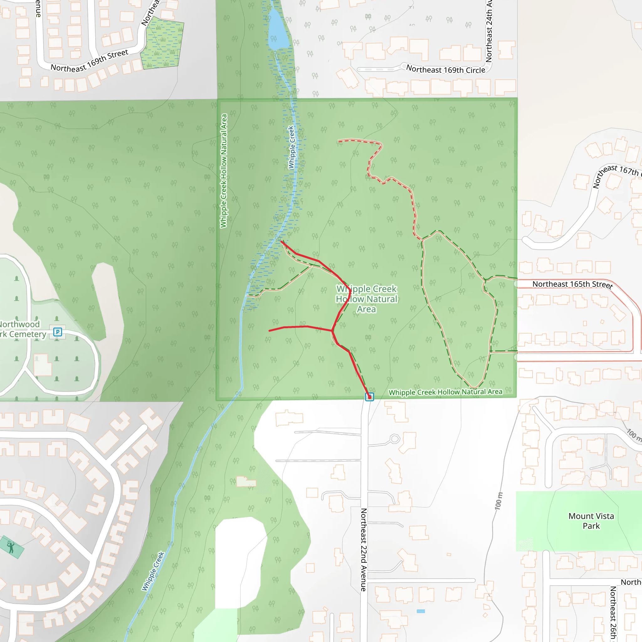 Whipple Creek mobile static map