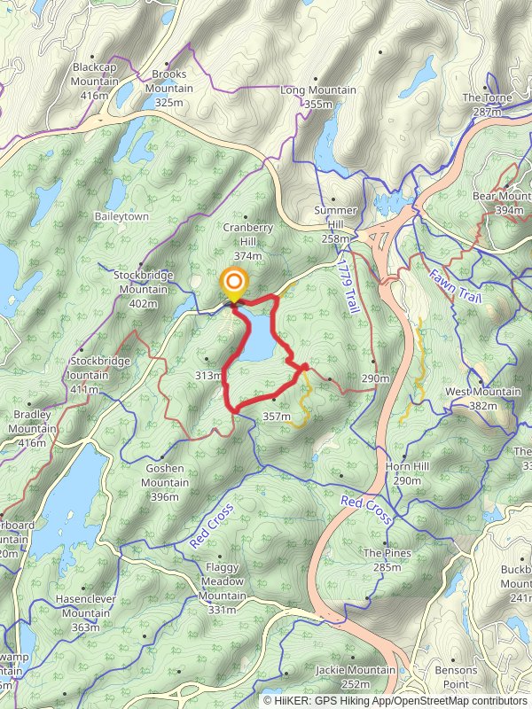 Silver Mine Lake Loop mobile static map