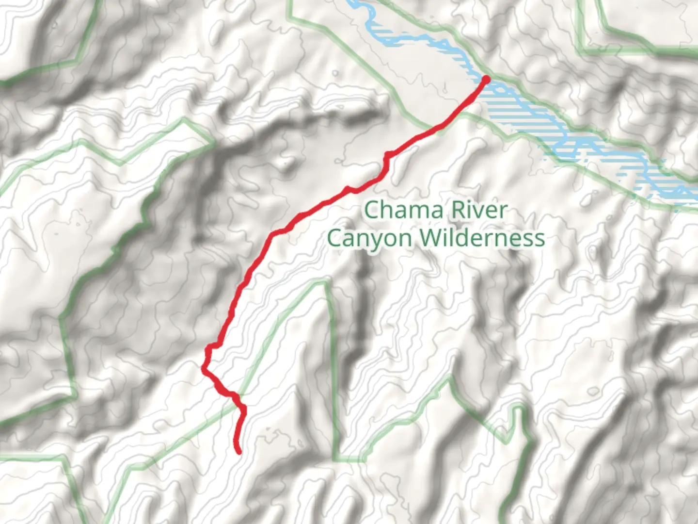 An image depicting the trail Rio Chama and CDT and its surrounding area.