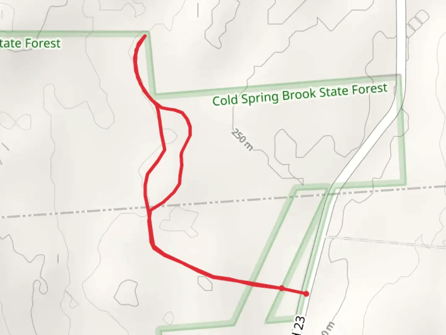 An image depicting the trail Big Pine Trail - County Road 23 and its surrounding area.
