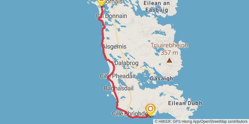 Hebridean Way stage 3 Map
