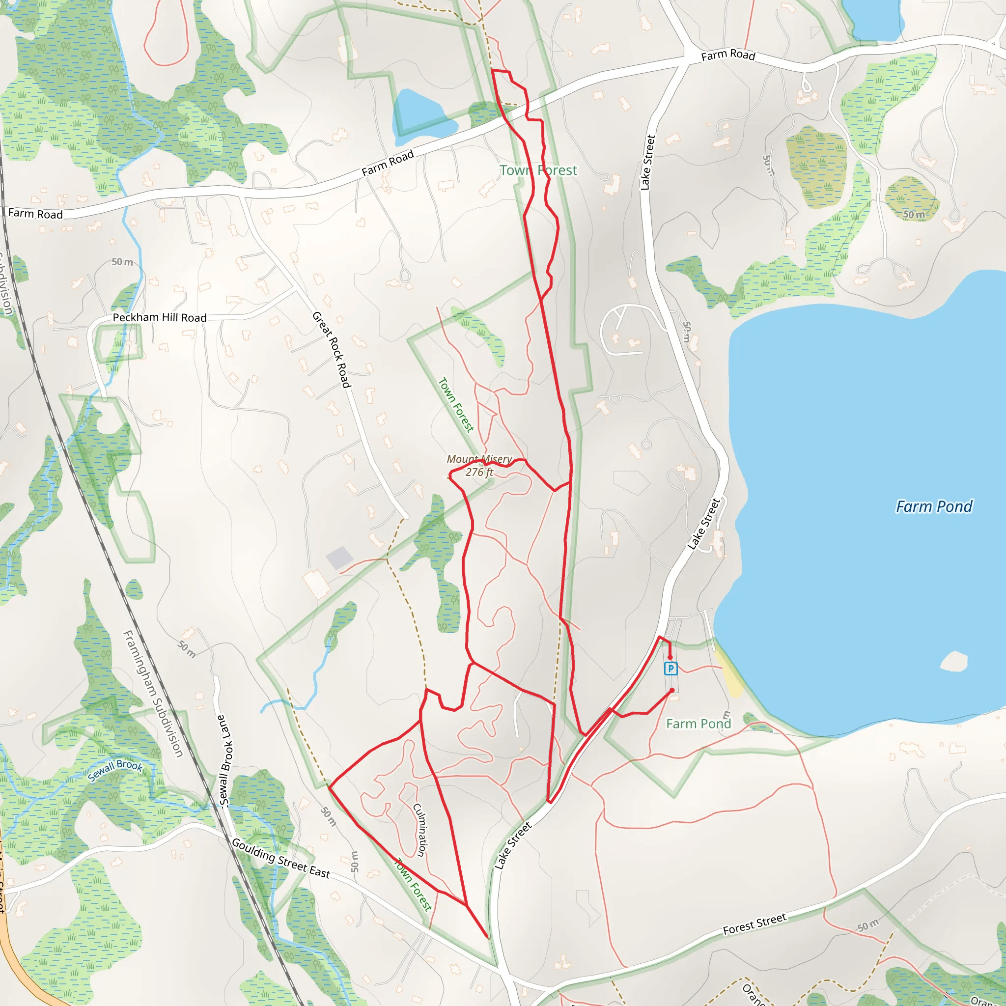 Mount Misery Loop via White Trail mobile static map