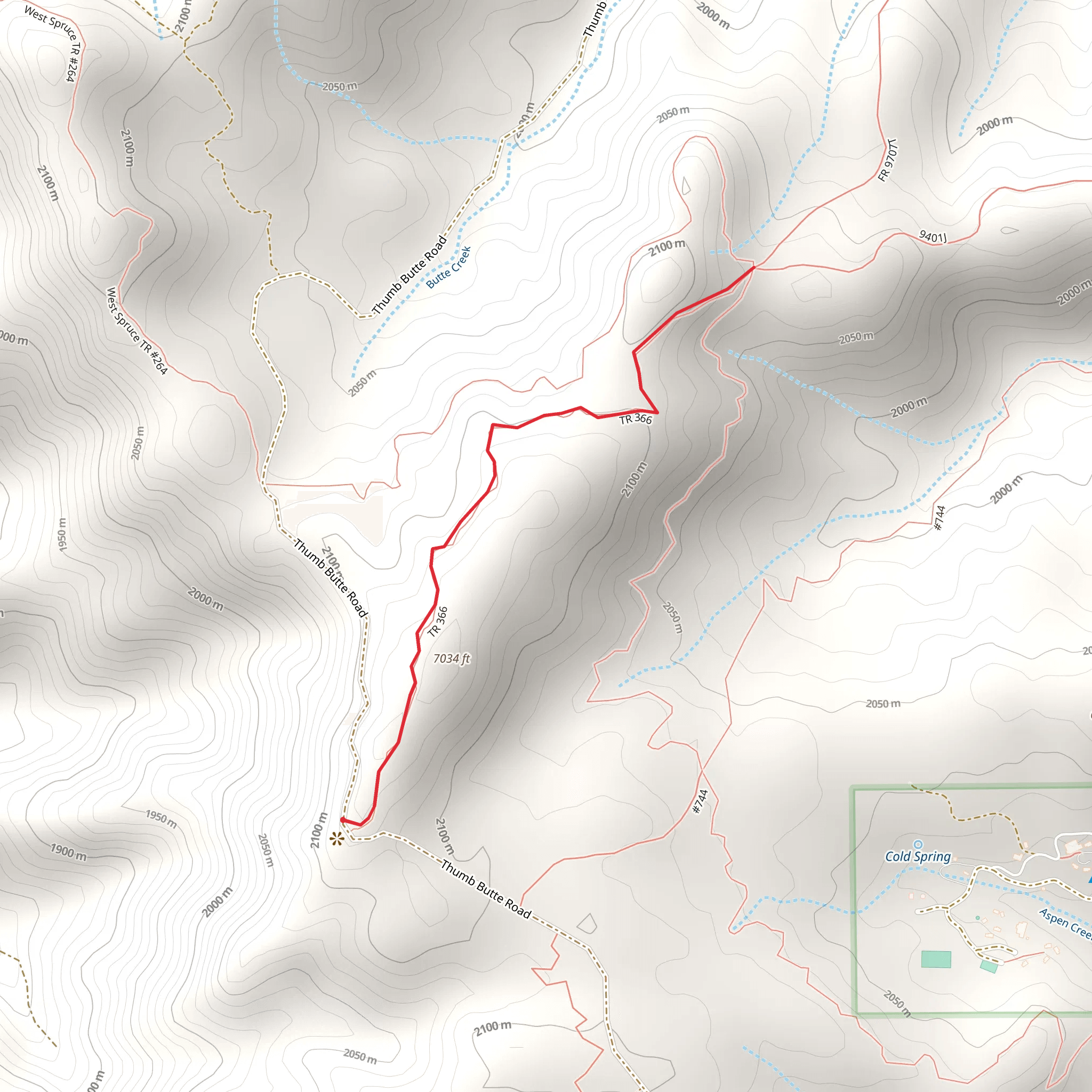 Sierra Prieta mobile static map