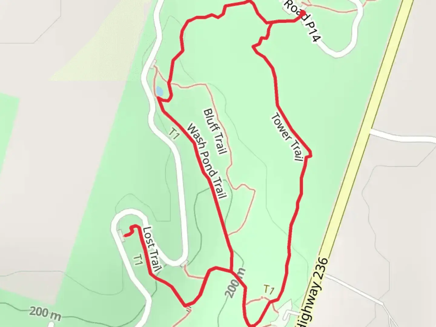 An image depicting the trail Wash Pond - Tower Trail and its surrounding area.