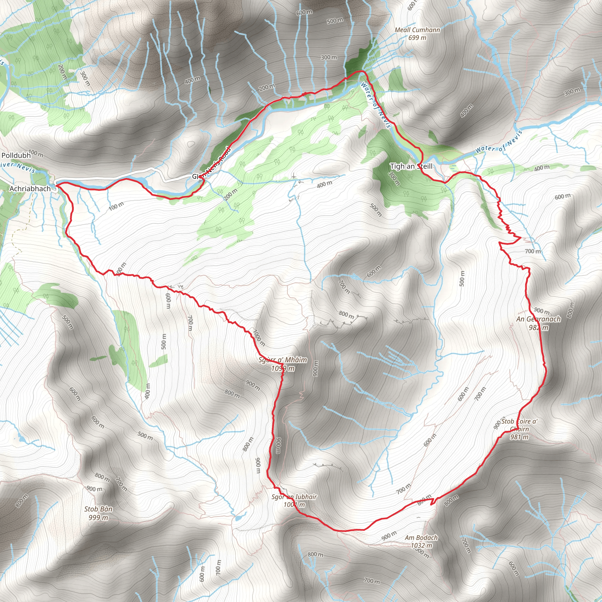 Ring of Steall mobile static map