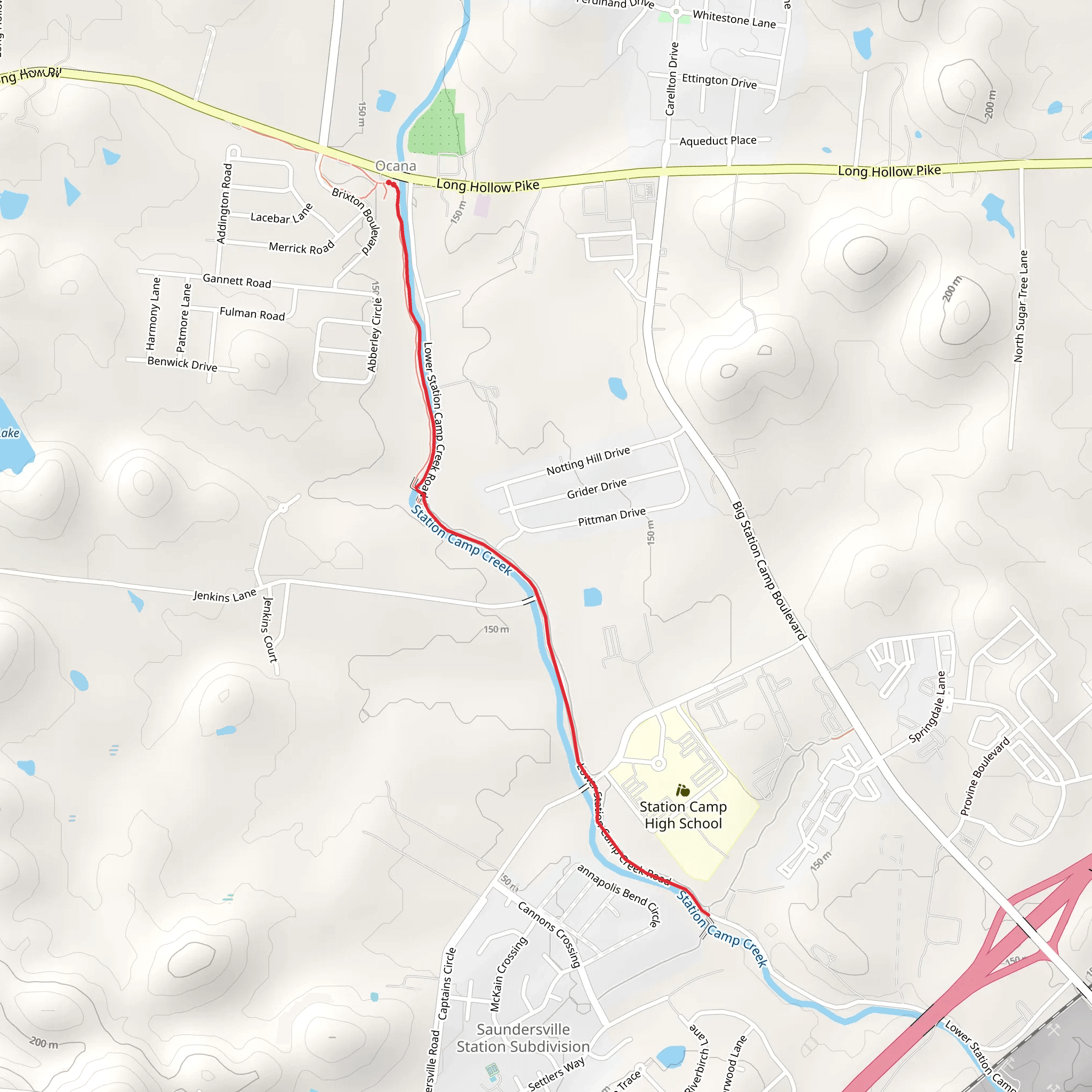 Station Camp Greenway mobile static map