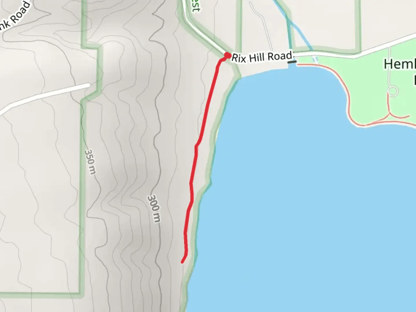 An image depicting the trail Hemlock Lake and its surrounding area.