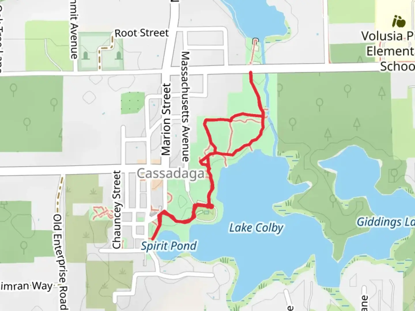 An image depicting the trail Seneca Park, Colby Trail and Webster Gardens and its surrounding area.