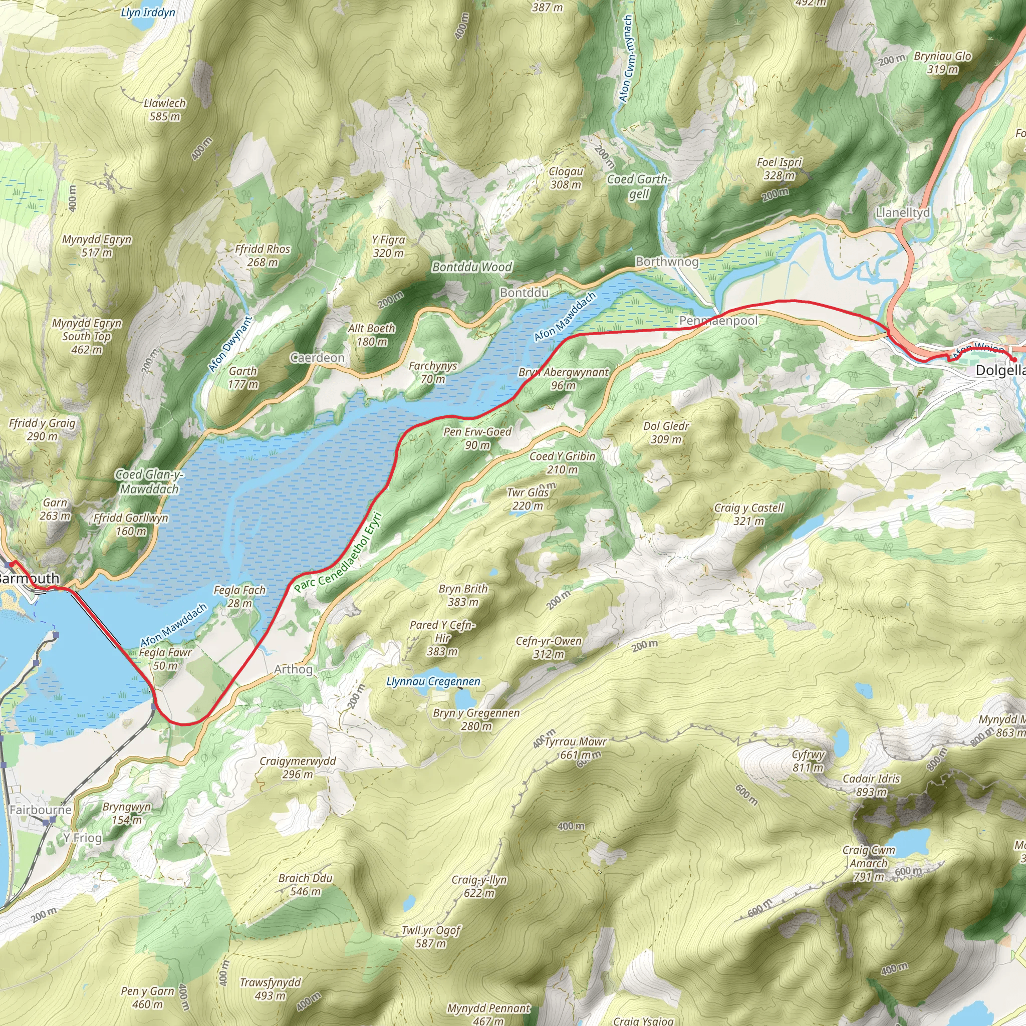 Mawddach Trail mobile static map