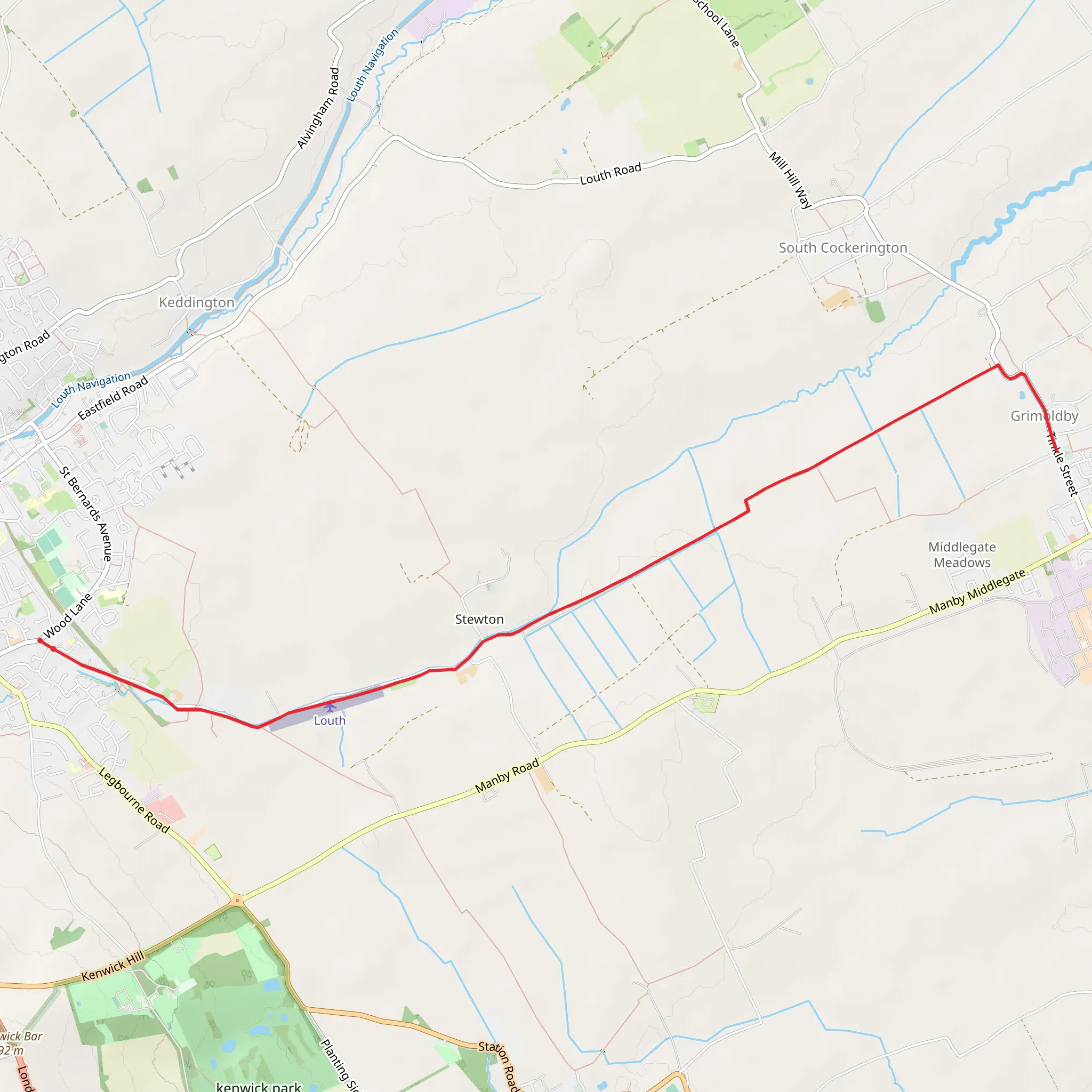 Louth Railway Walk mobile static map