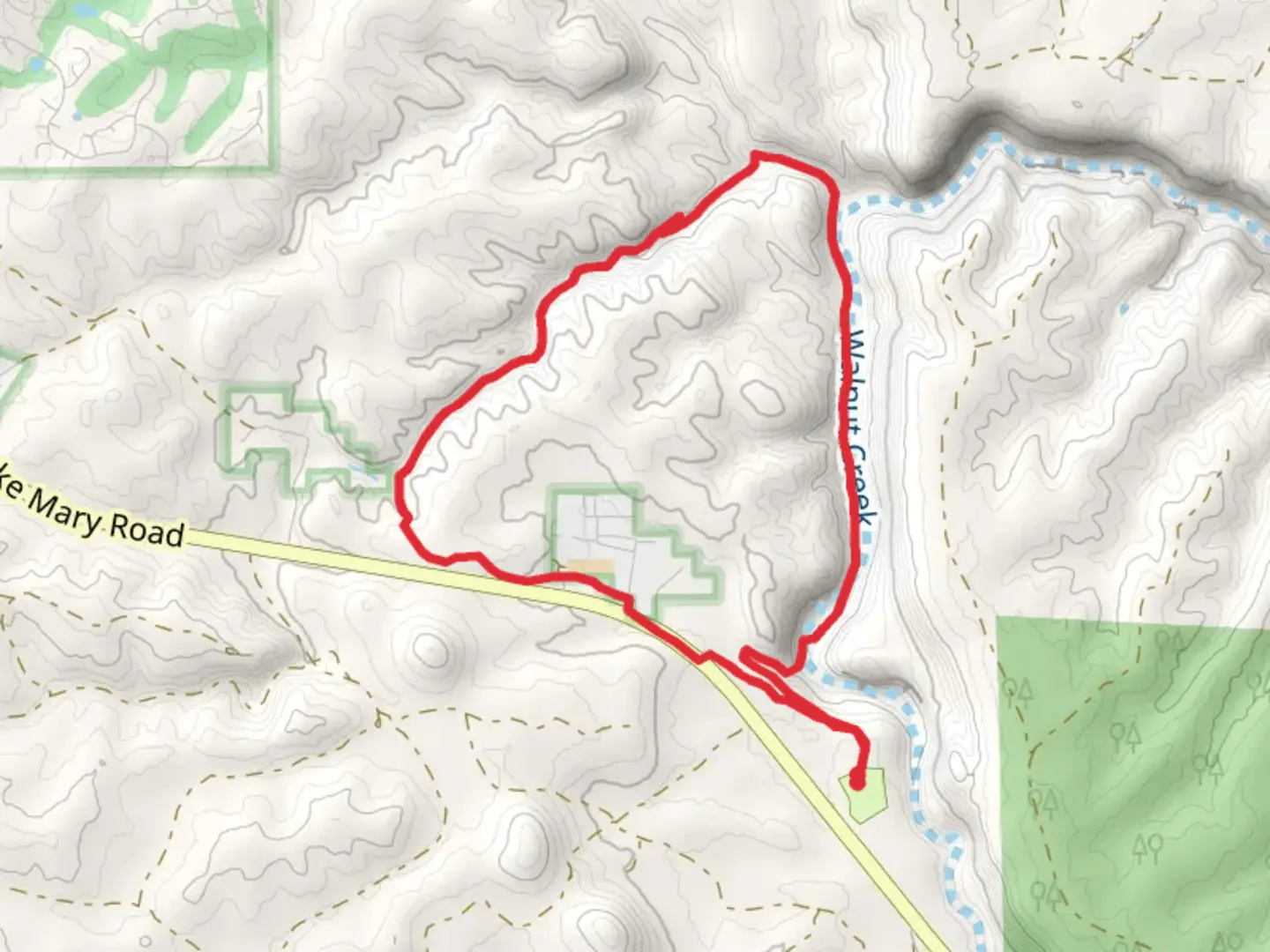 An image depicting the trail Sandys Canyon and Fay Canyon Loop and its surrounding area.