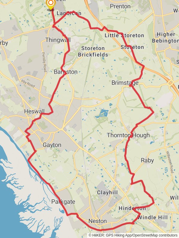 Arrowe Park to Parkgate Circular Walk Wirral Wirral England