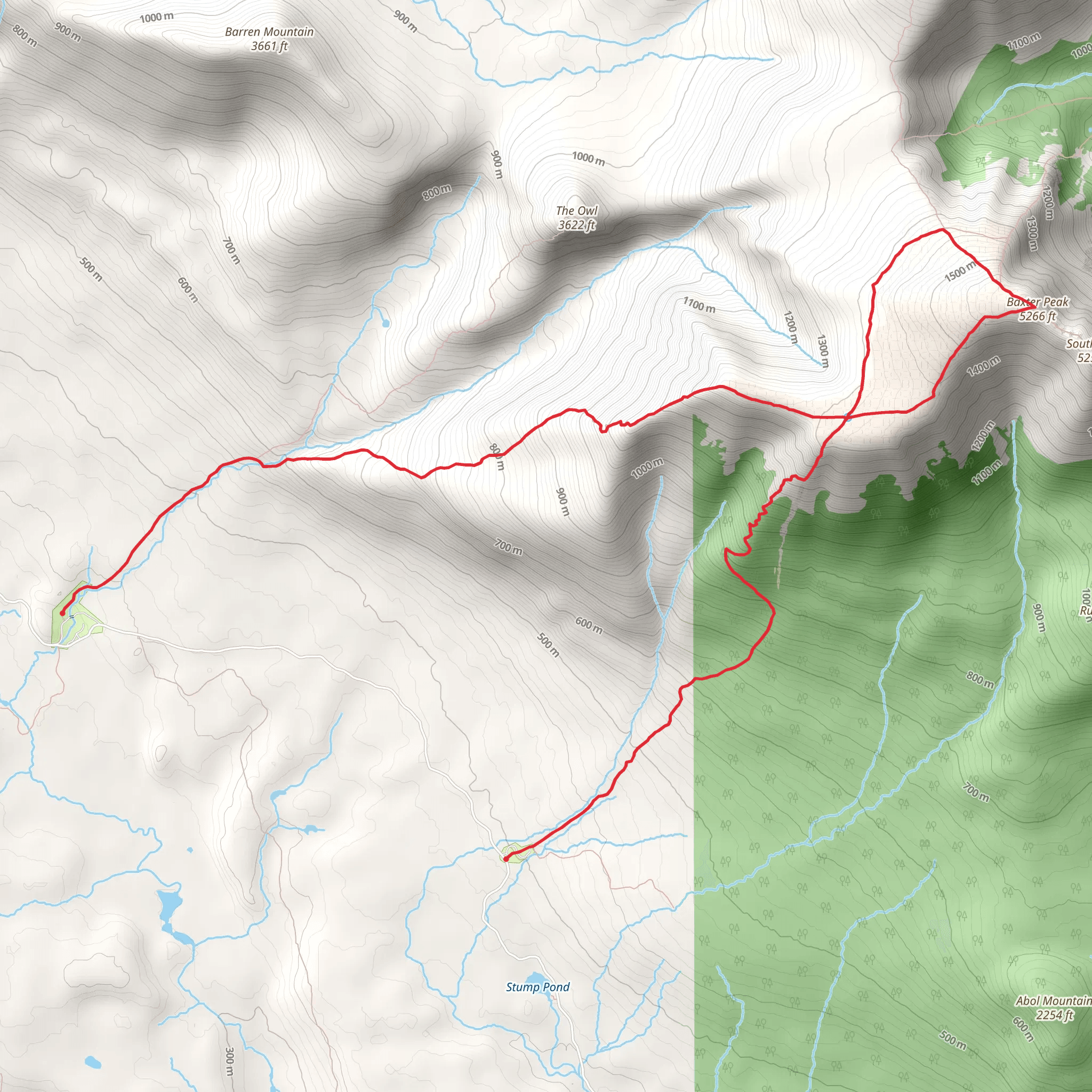 Mount Katahdin via Appalachian Trail mobile static map