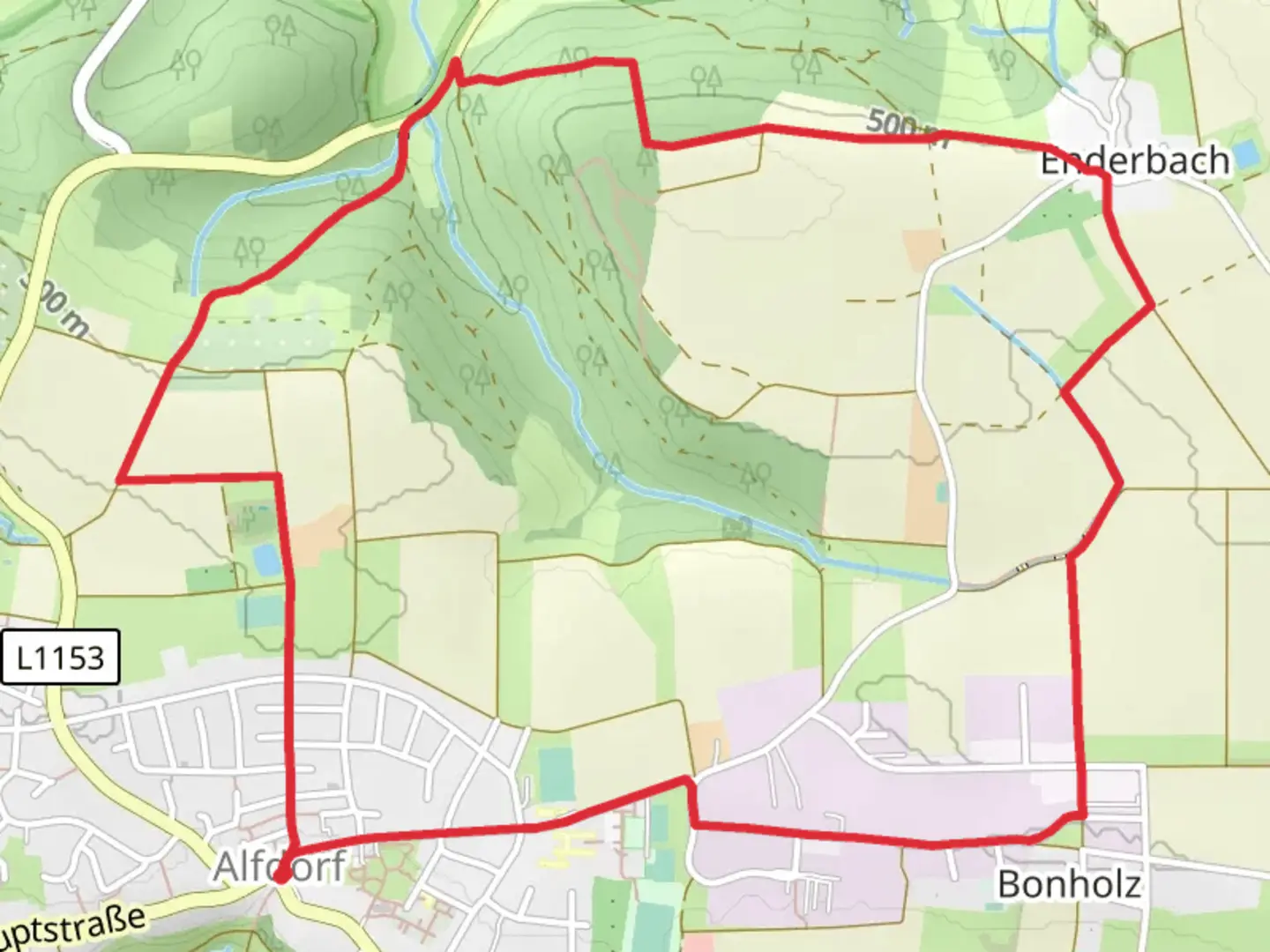 An image depicting the trail Ebenen Rundweg and its surrounding area.