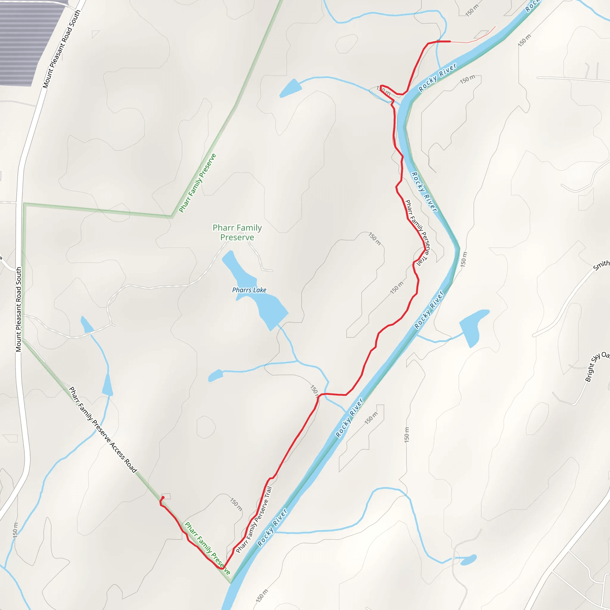 Pharr Family Perserve Trail mobile static map