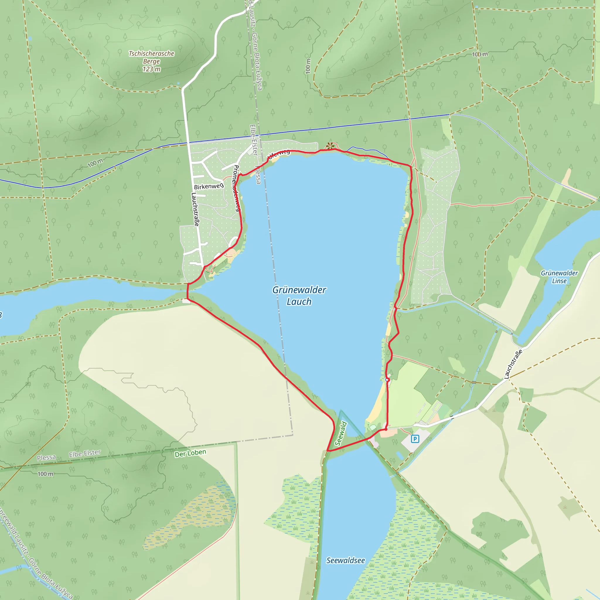 Grünewalder Lauch Loop mobile static map