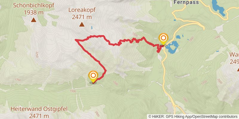 Adlerweg stage 19 Map