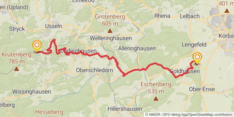 Sauerland-Höhenflug Wanderweg stage 11 Map