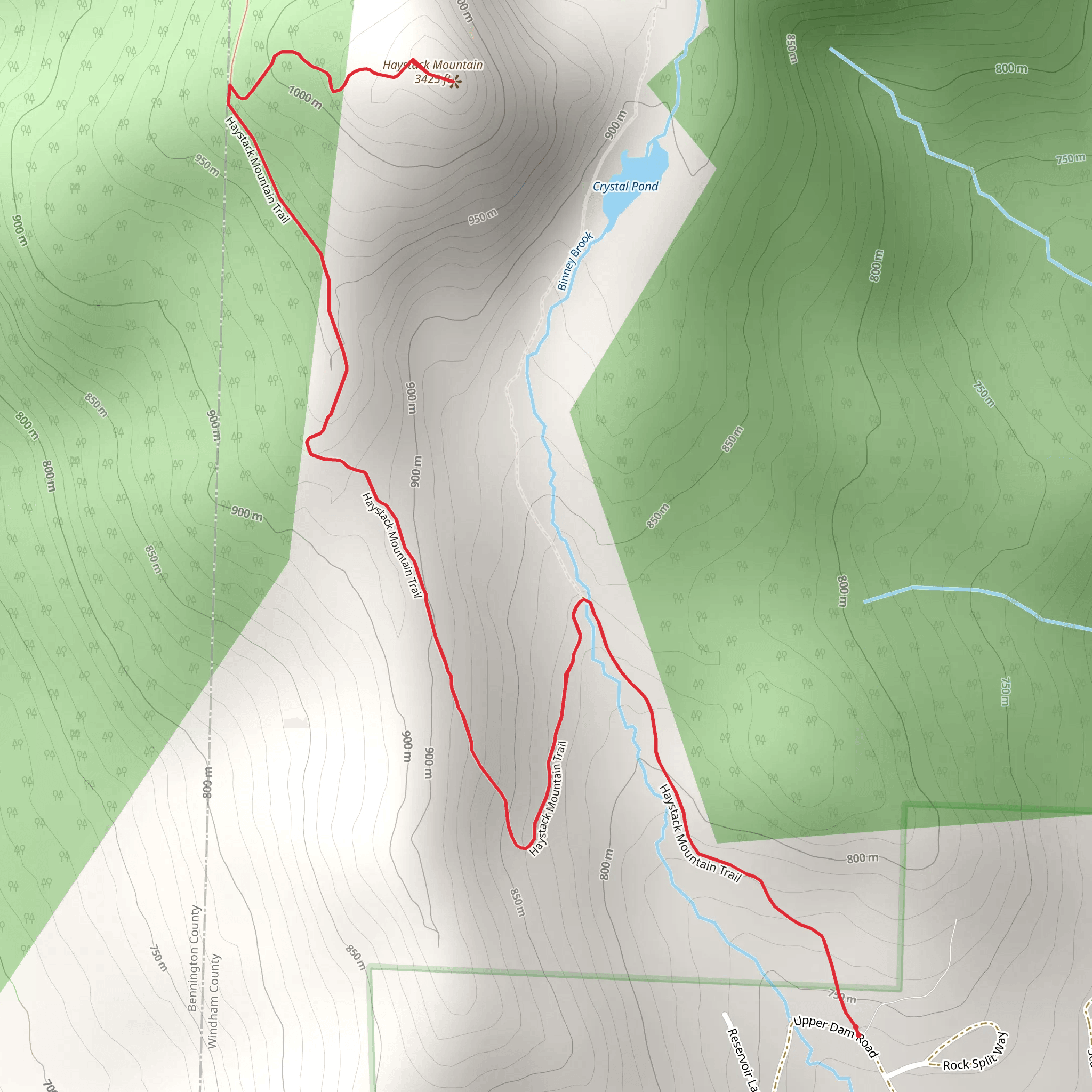 Haystack Mountain Trail mobile static map