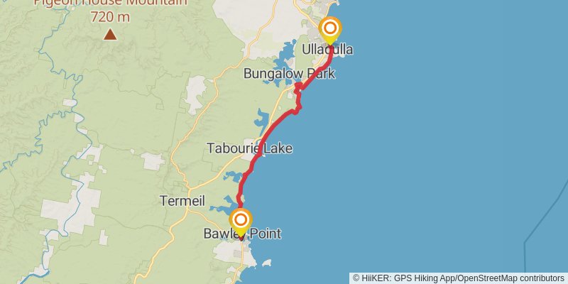 The Great South Coast Walk stage 13 Map