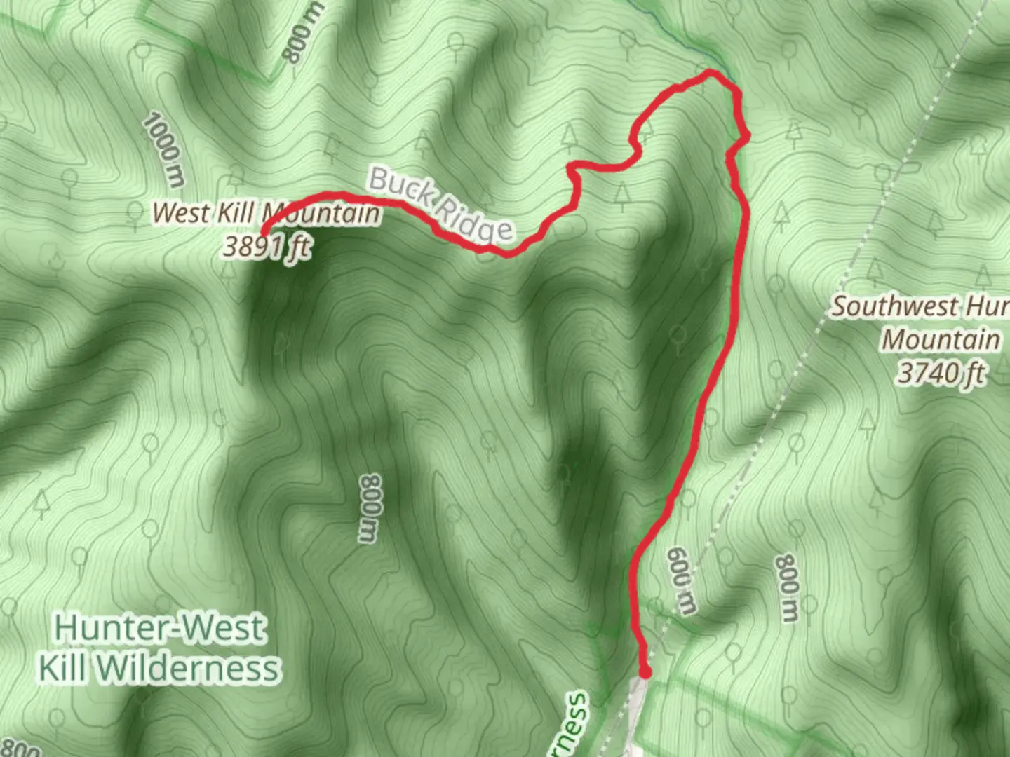 An image depicting the trail West Kill Mountain Trail and its surrounding area.