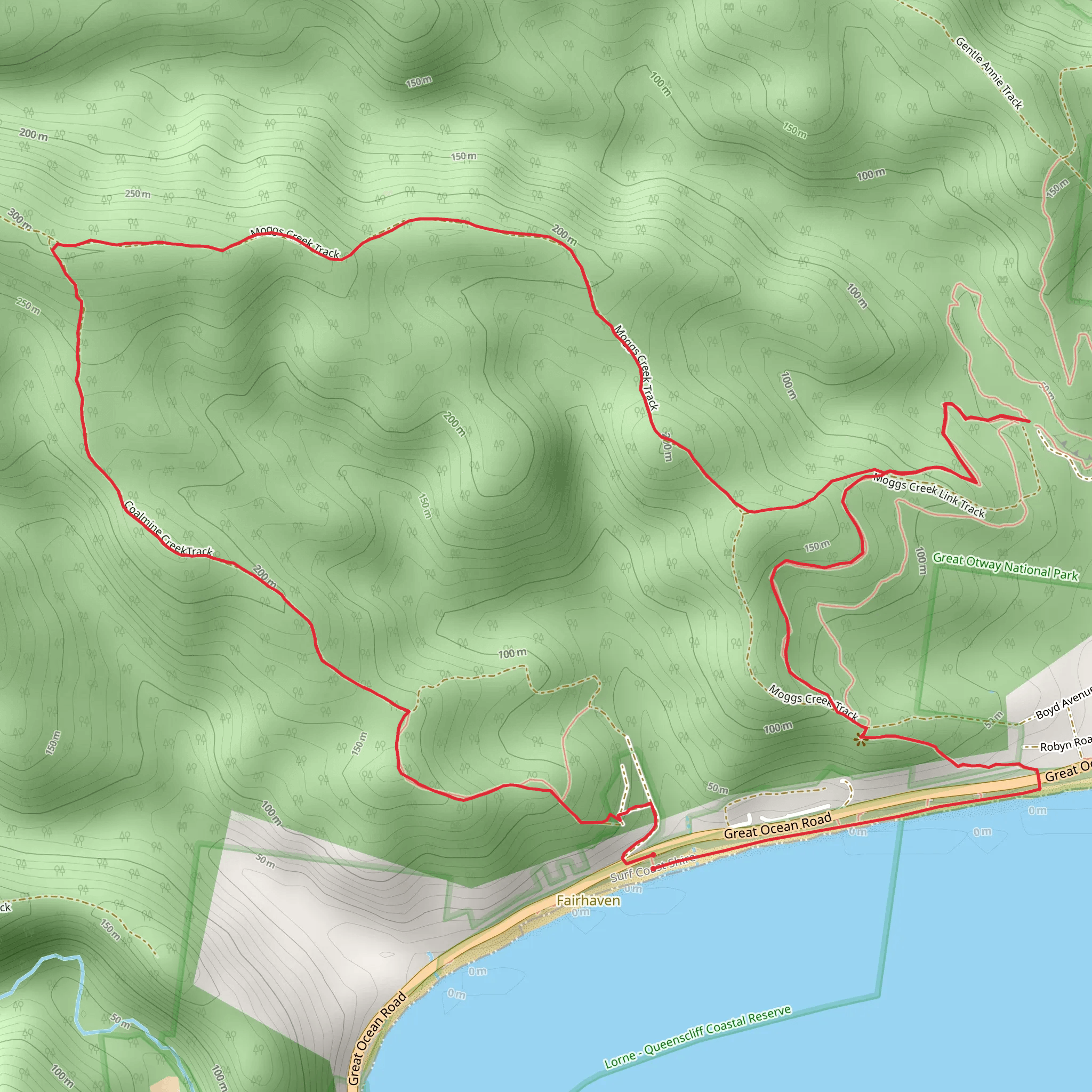 Aireys Eastern View Trail mobile static map