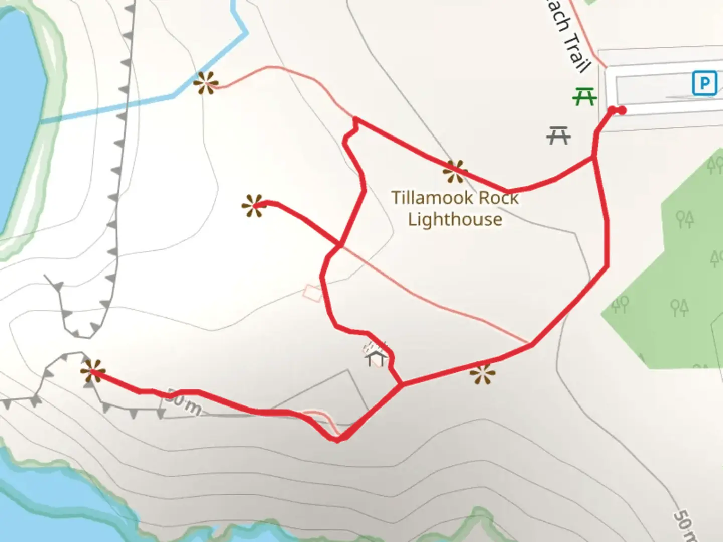 An image depicting the trail Ecola Point Viewpoint Loop and its surrounding area.