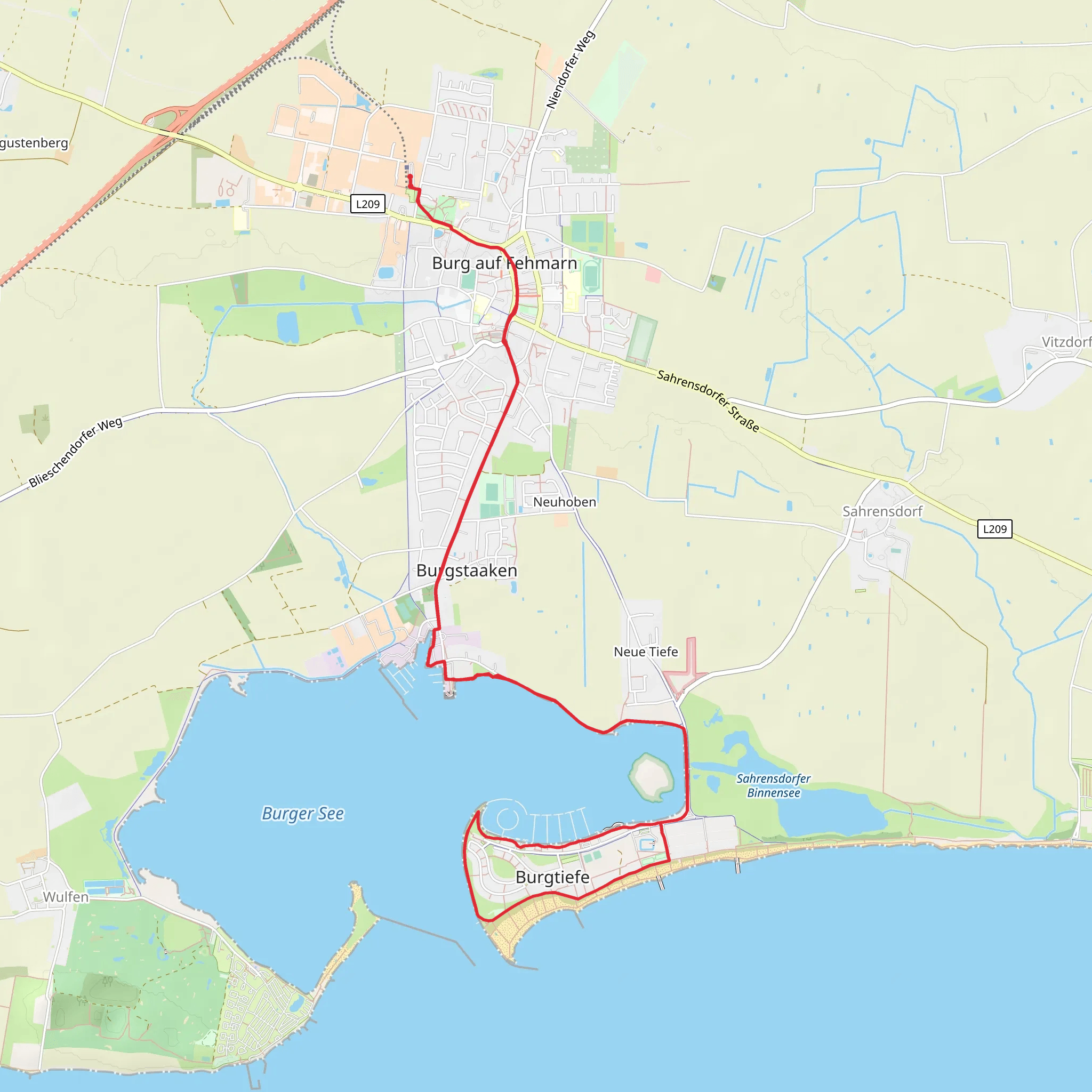 Burgtiefe Loop via Dein Schloss and Burtiefe Burg Burgtiefe mobile static map