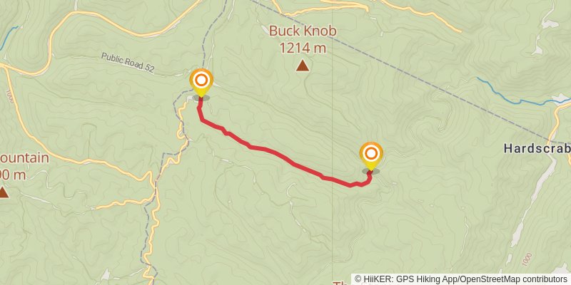 Laurel Fork Trail alt 2 Map