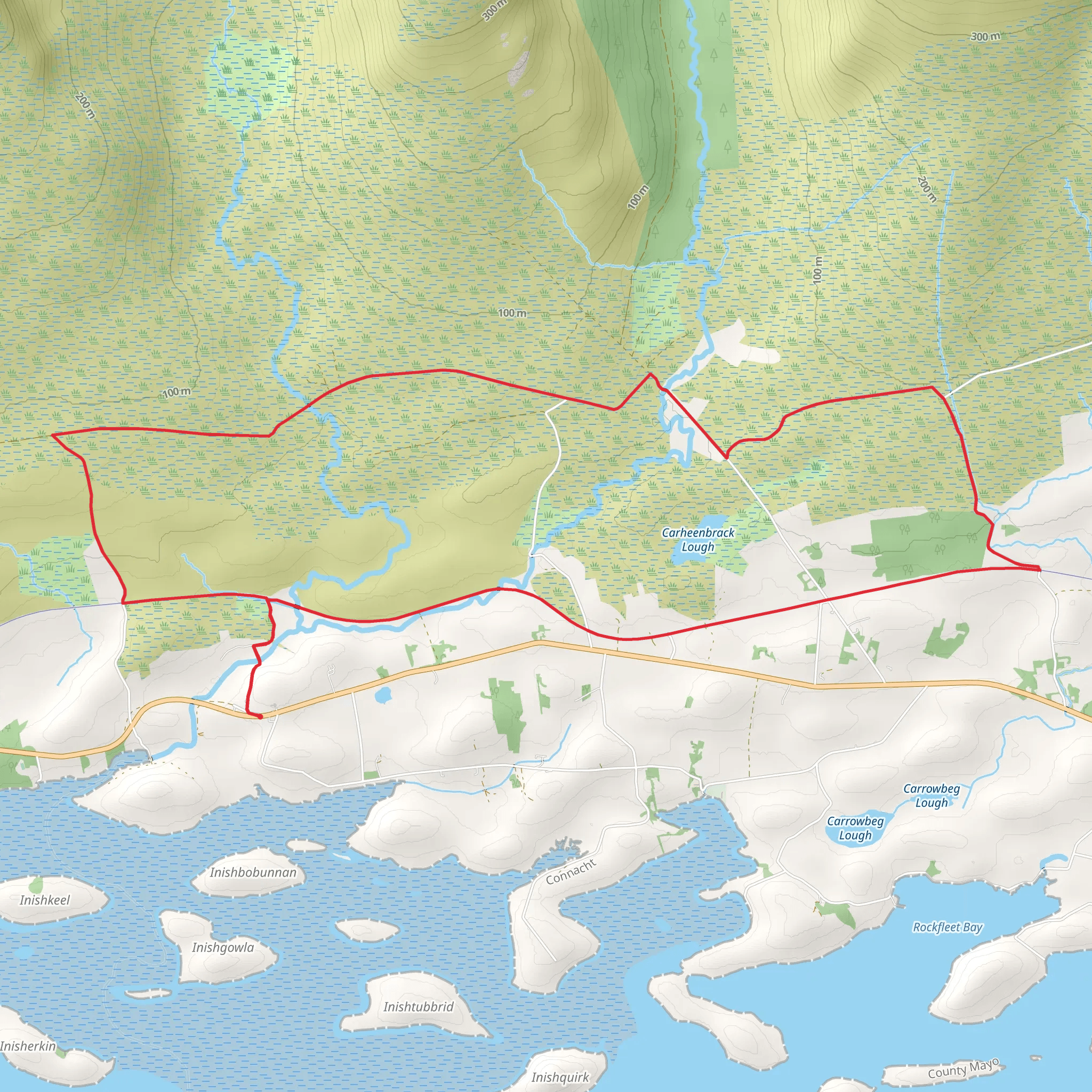 Burrishoole Loop - Tiernaur - Tiernaur Loop mobile static map