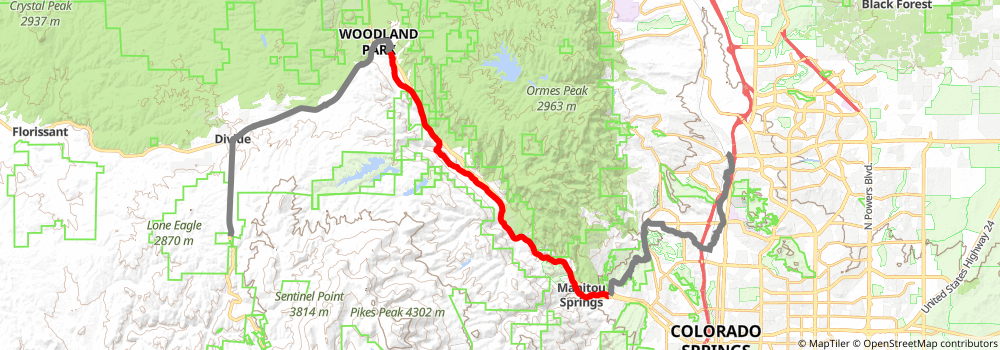 American Discovery Trail South Route stage 227 Map