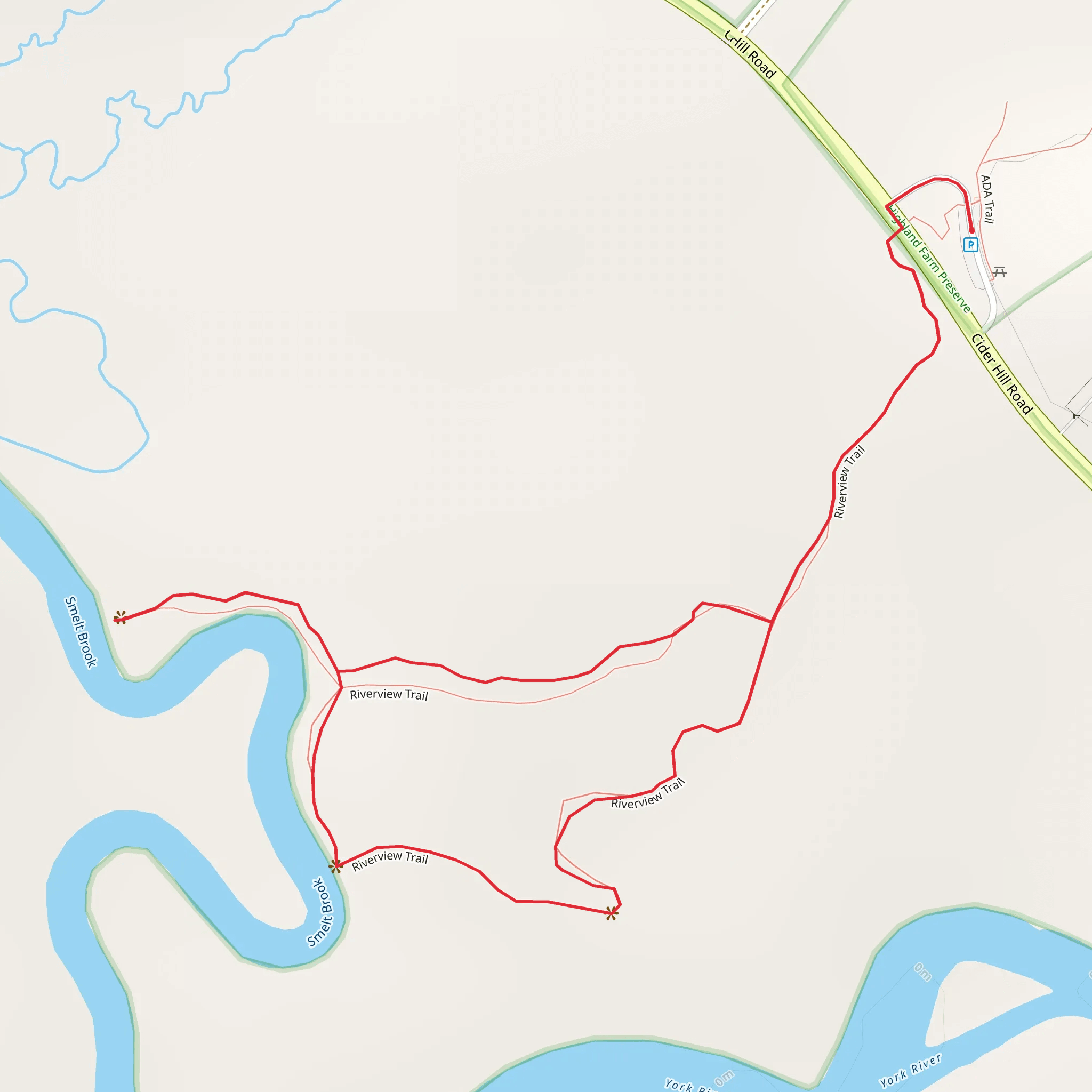 Smelt Brook Loop via Riverview Trail mobile static map