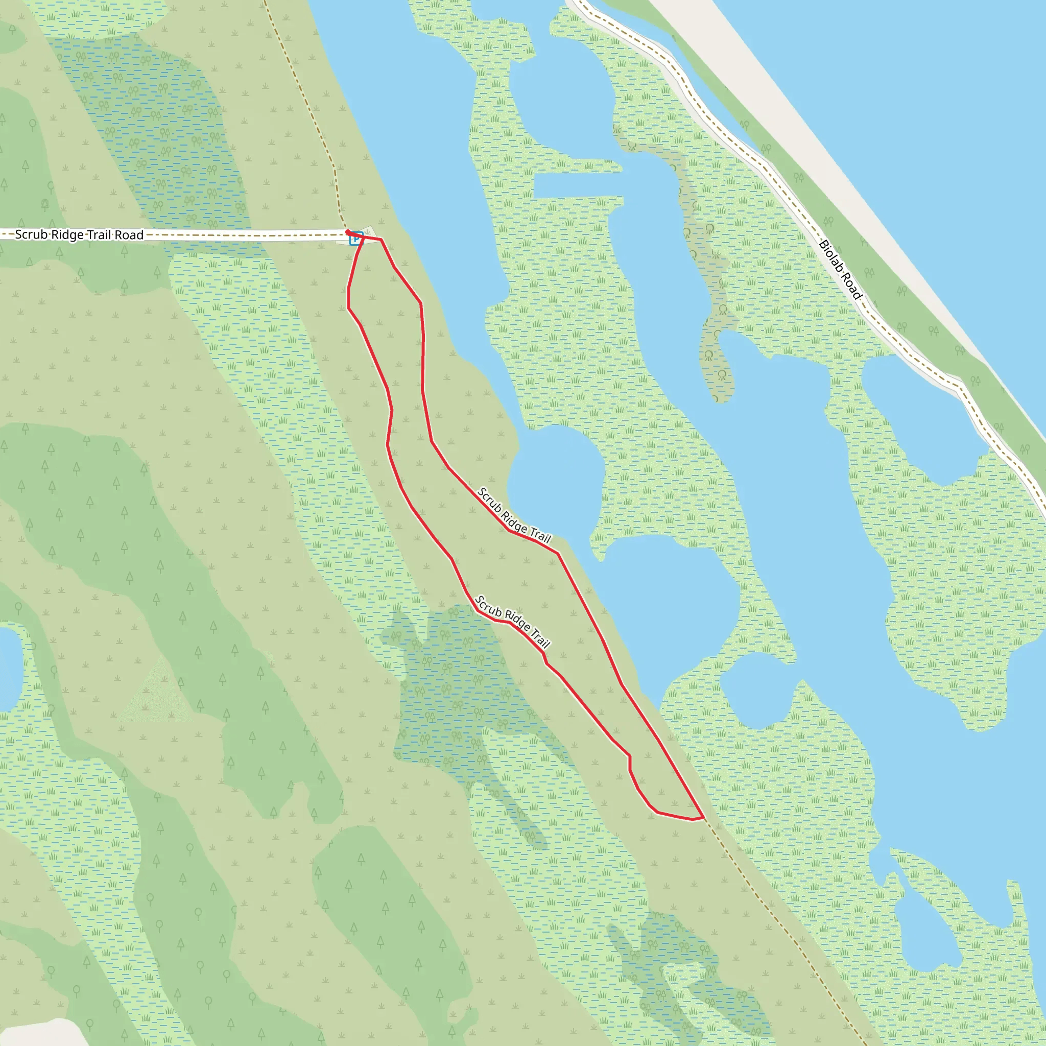 Scrub Ridge Loop Trail mobile static map