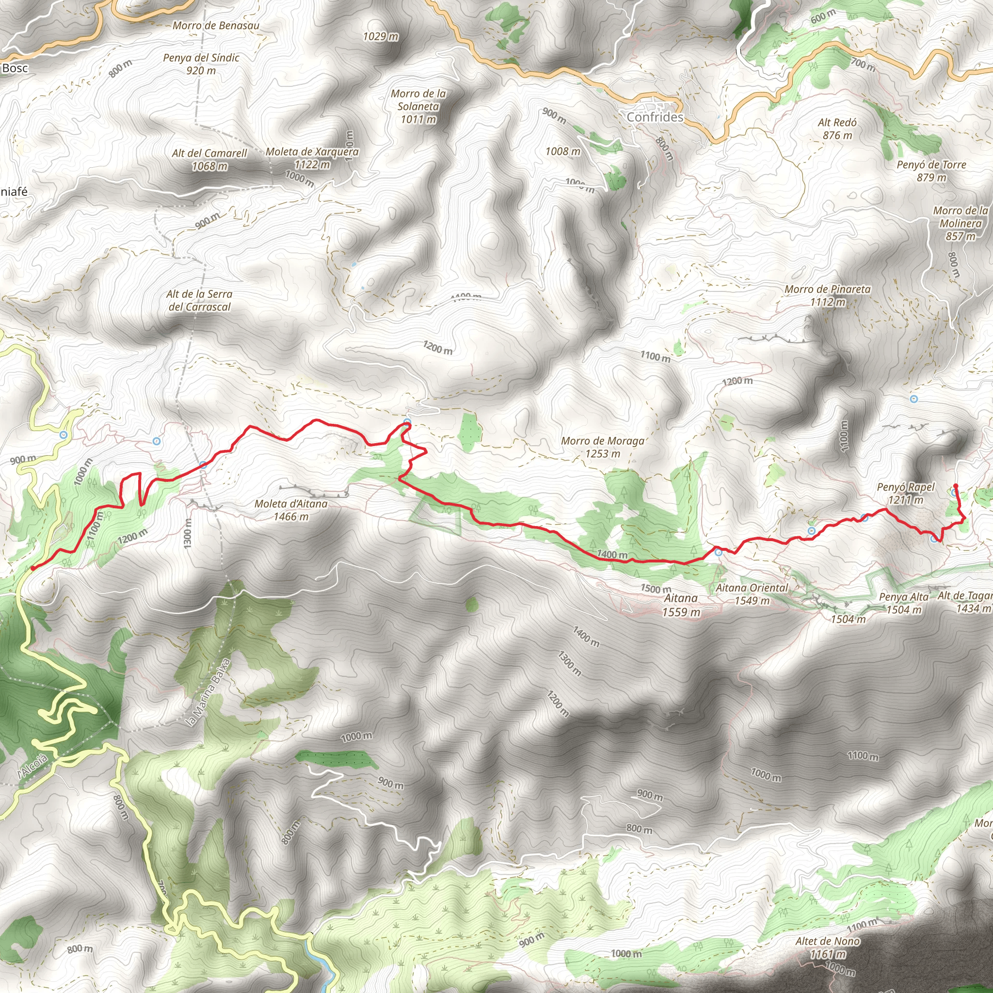 Puerto de Tudons - Benifato PR CV 021 mobile static map