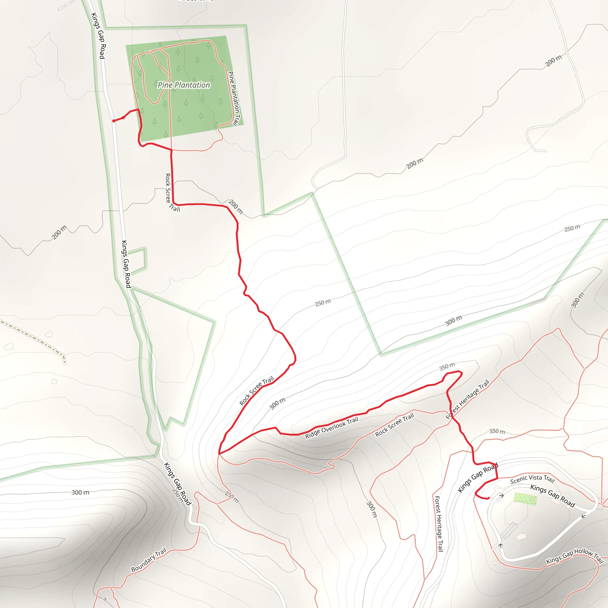 Rock Scree Trail mobile static map
