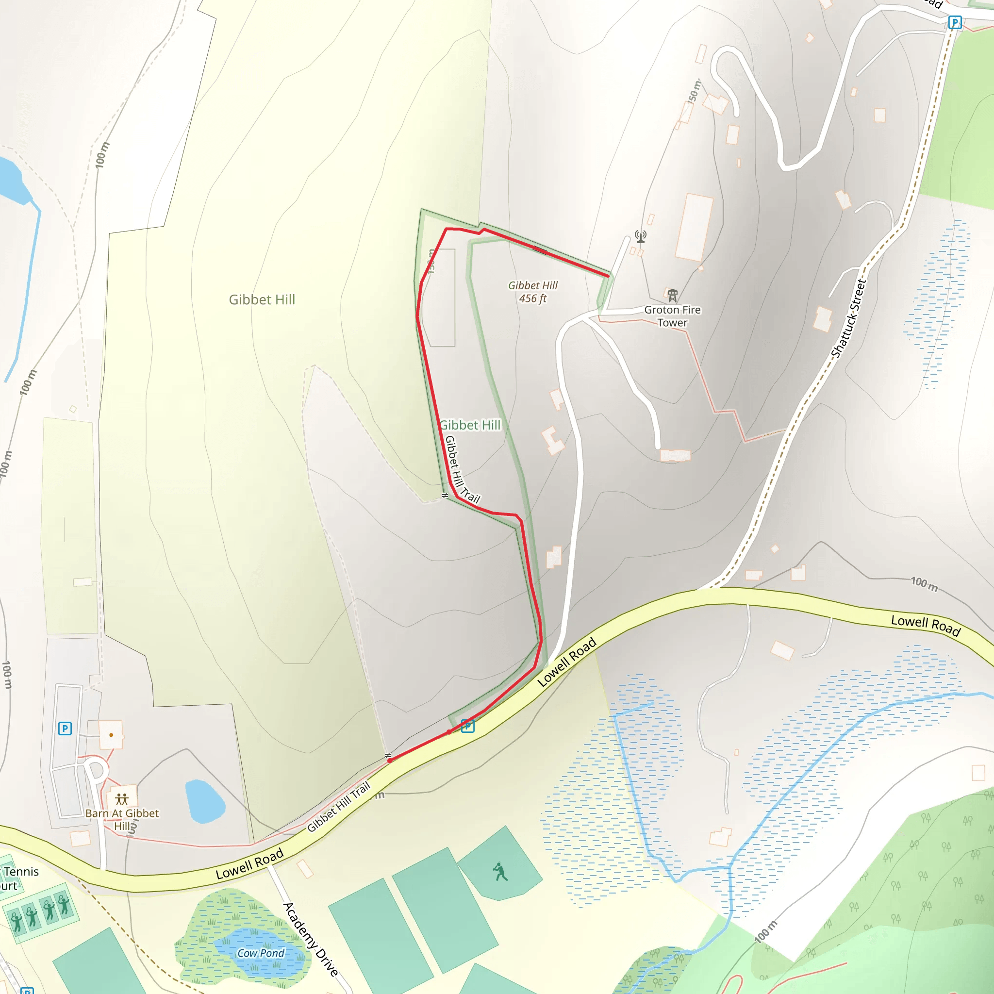 Gibbet Hill via Drumlin Hop mobile static map