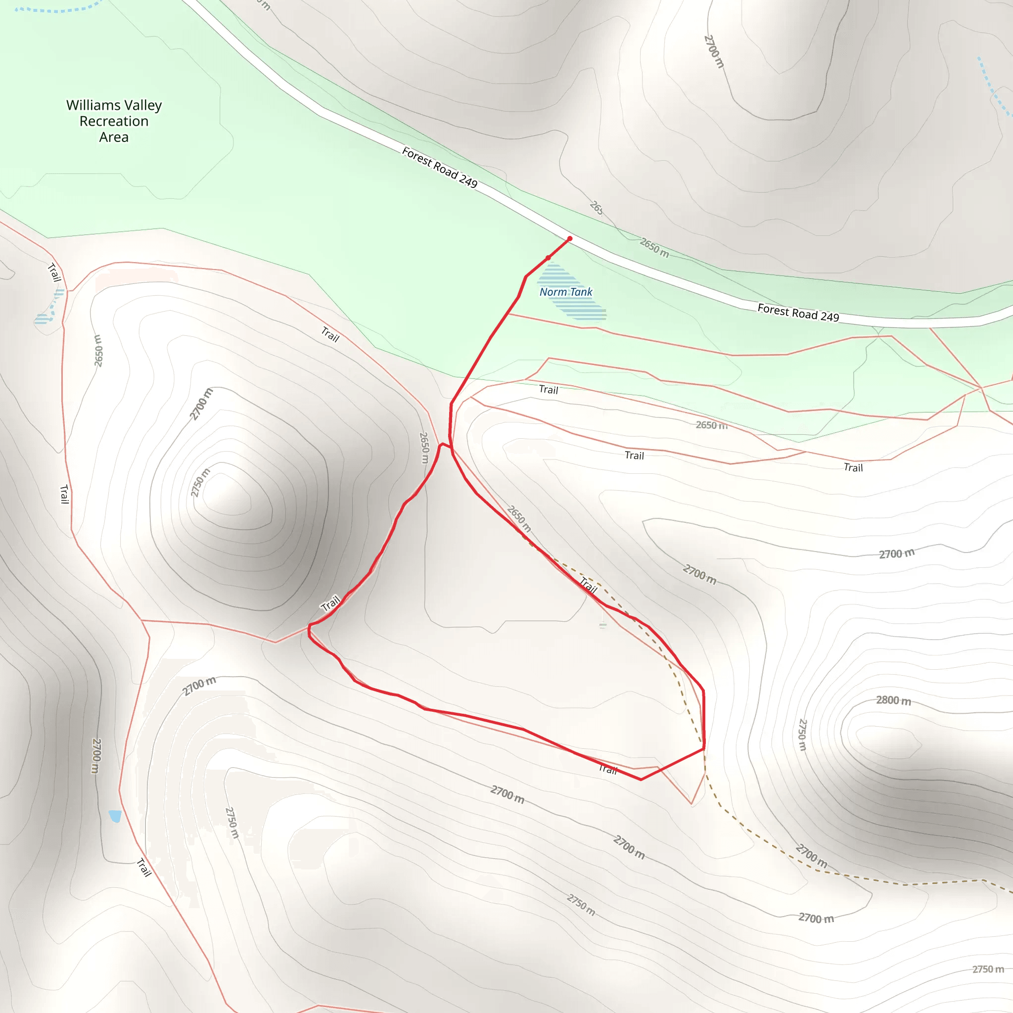Lookout Meadow Loop Trail mobile static map